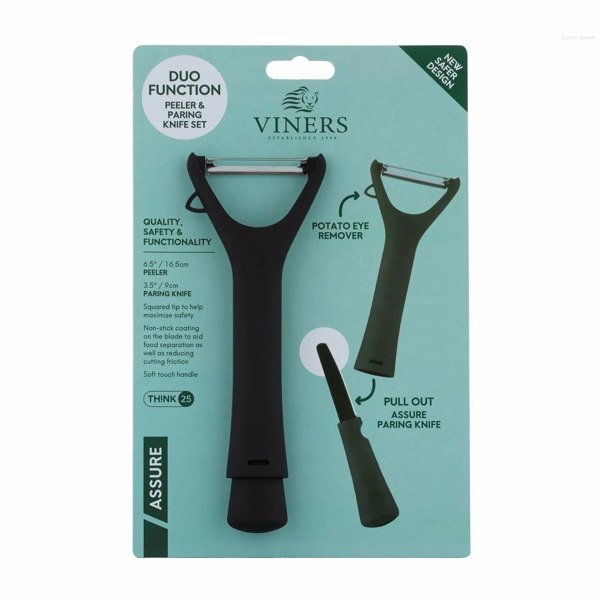 Viners Assure Duo Peeler & Paring Knife - Image 2