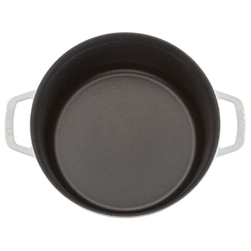 Staub 5.5 Qt. Round Cocotte/Dutch Oven | White - Image 4