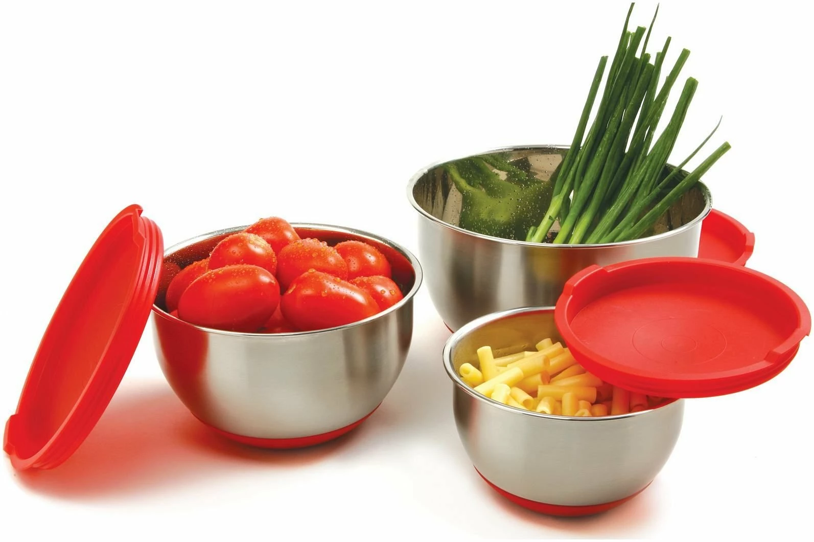 Norpro Stainless-Steel Mixing Bowl Set W/ Lids - 3 Pcs - Image 5