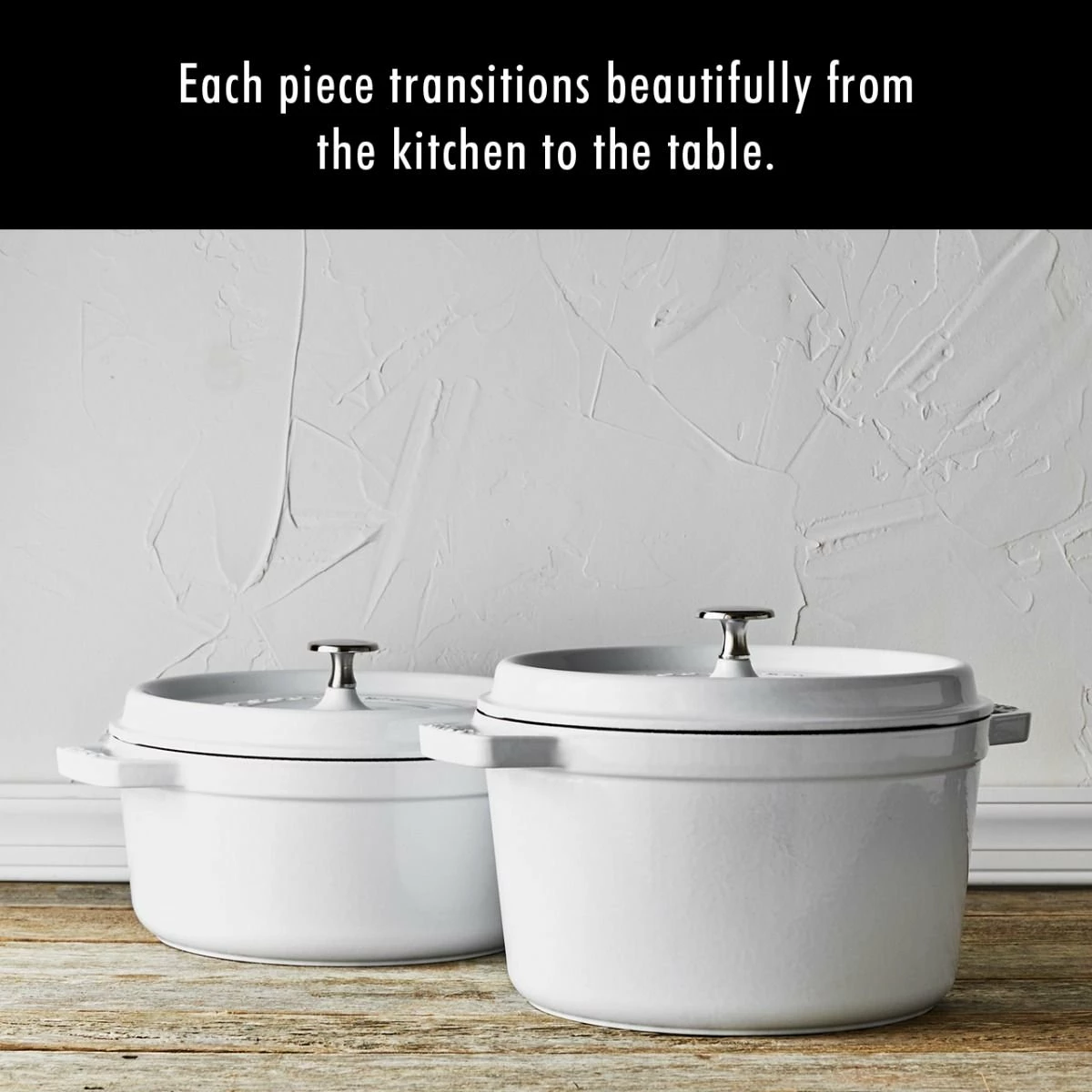 Staub 5.5 Qt. Round Cocotte/Dutch Oven | White - Image 6