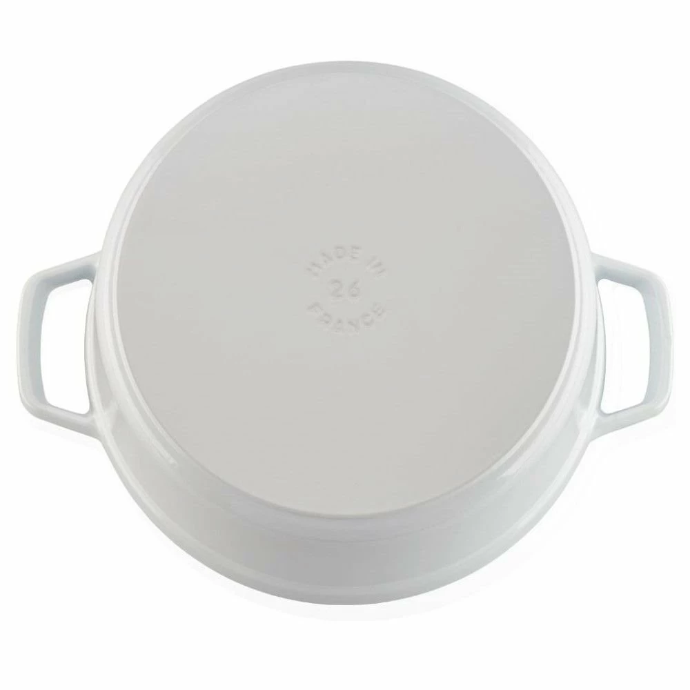 Staub 5.5 Qt. Round Cocotte/Dutch Oven | White - Image 5