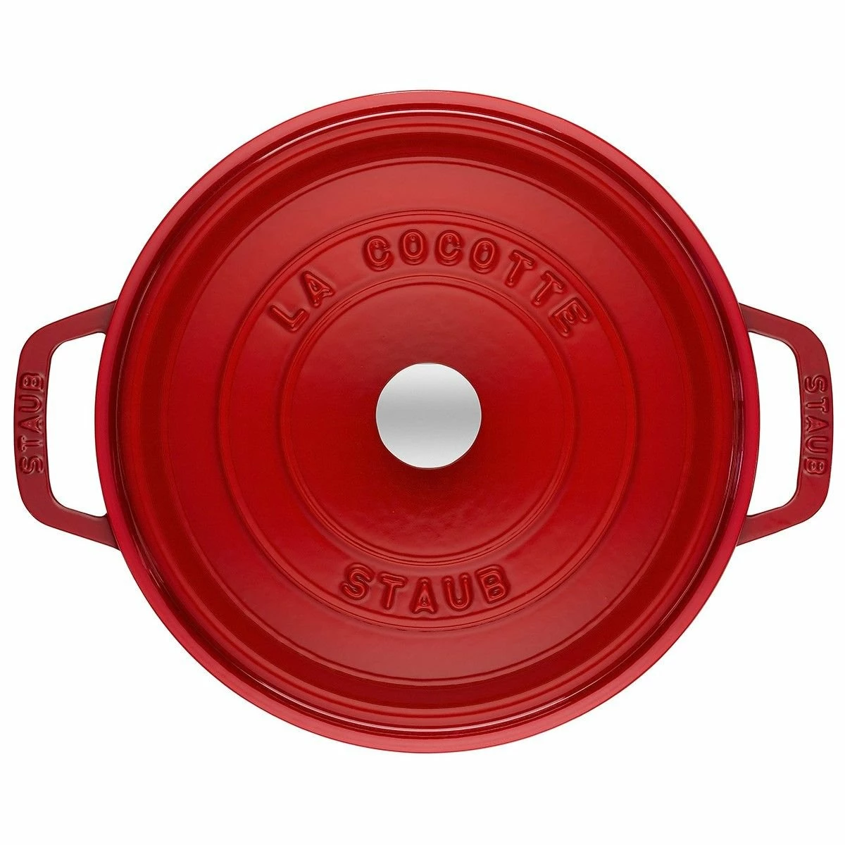 Staub 7 Qt. Round Cocotte/Dutch Oven | Cherry Red - Image 3