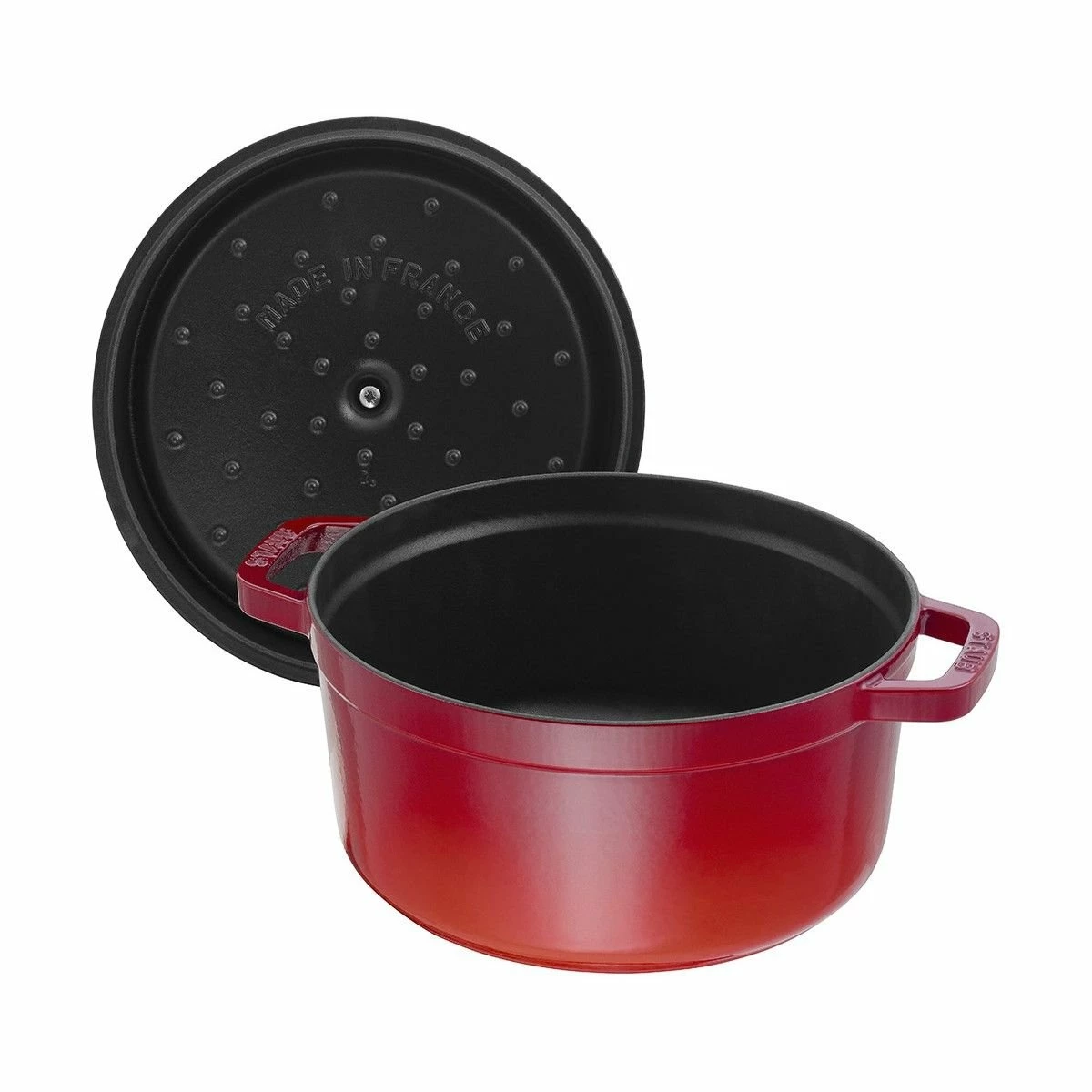Staub 7 Qt. Round Cocotte/Dutch Oven | Cherry Red - Image 2
