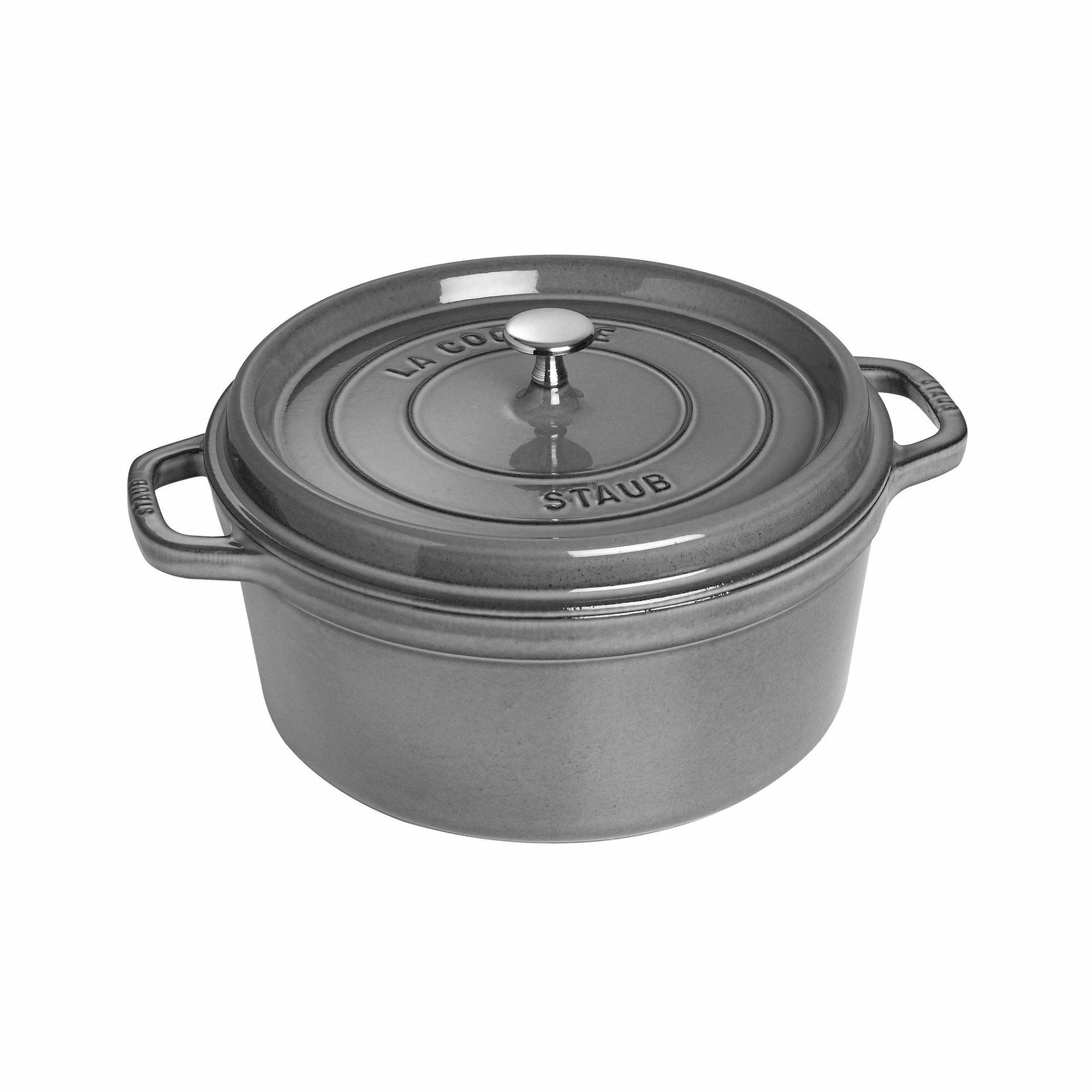 Staub 7 Qt. Round Cocotte/Dutch Oven | Graphite Grey