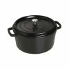 Staub 7 Qt. Round Cocotte/Dutch Oven | Matte Black