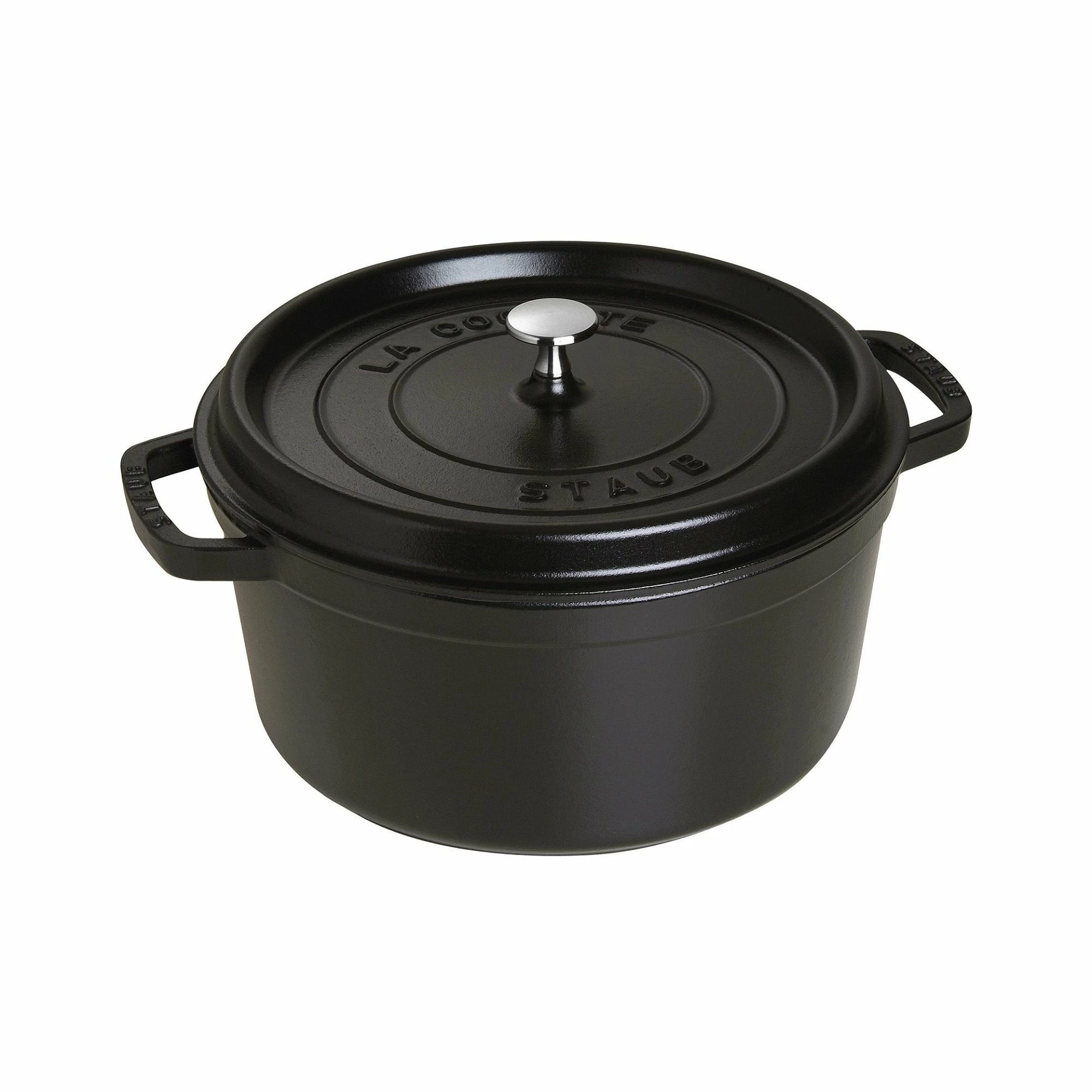 Staub 7 Qt. Round Cocotte/Dutch Oven | Matte Black