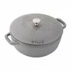 Staub 3.75 Qt. Essential French Oven With Rooster Lid | Graphite Grey