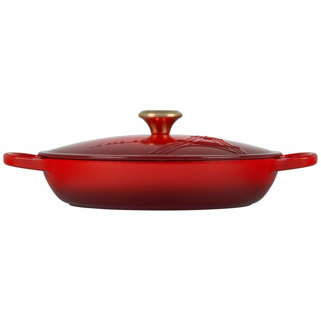 Le Creuset 3.5Qt Signature Braiser Eiffel Tower Collection | Cerise - Image 3