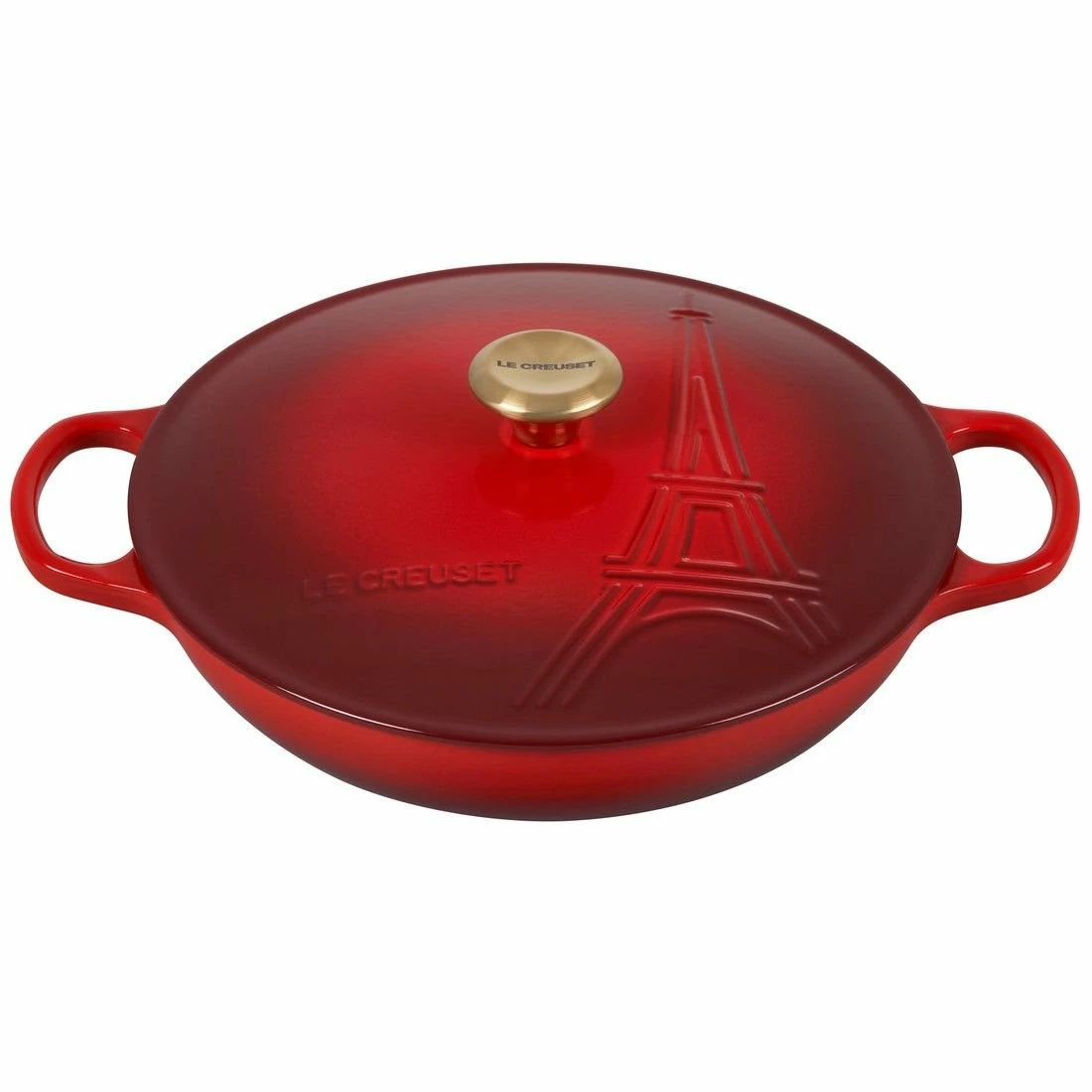 Le Creuset 3.5Qt Signature Braiser Eiffel Tower Collection | Cerise
