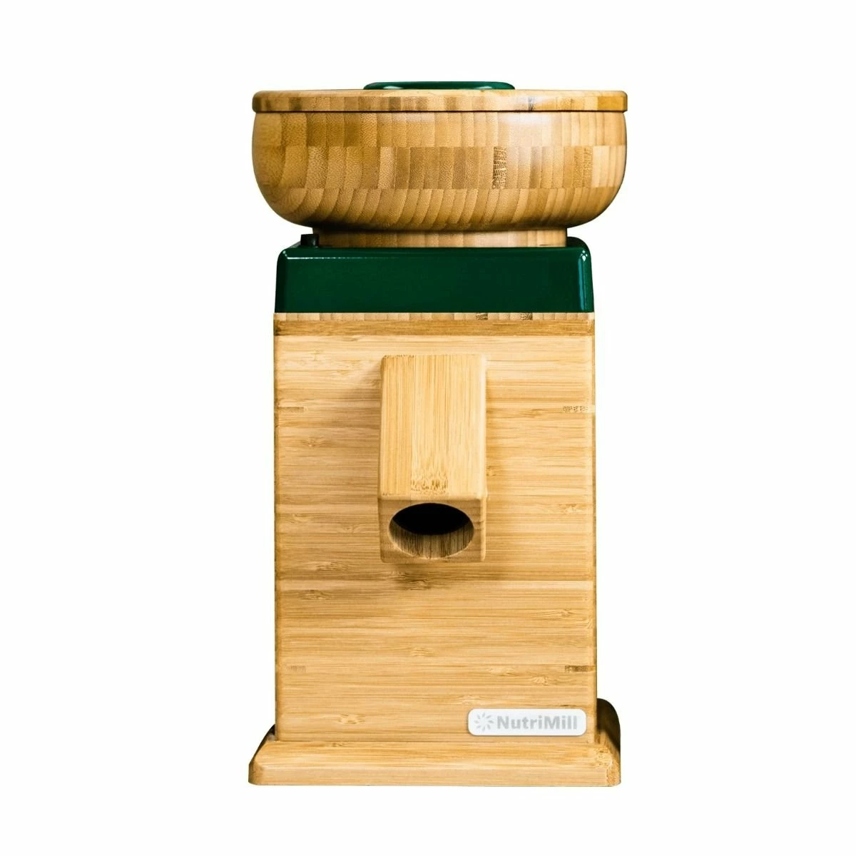 NutriMill Harvest Grain Mill | Forest Green + Cutting Board & Canister Bundle - Image 2