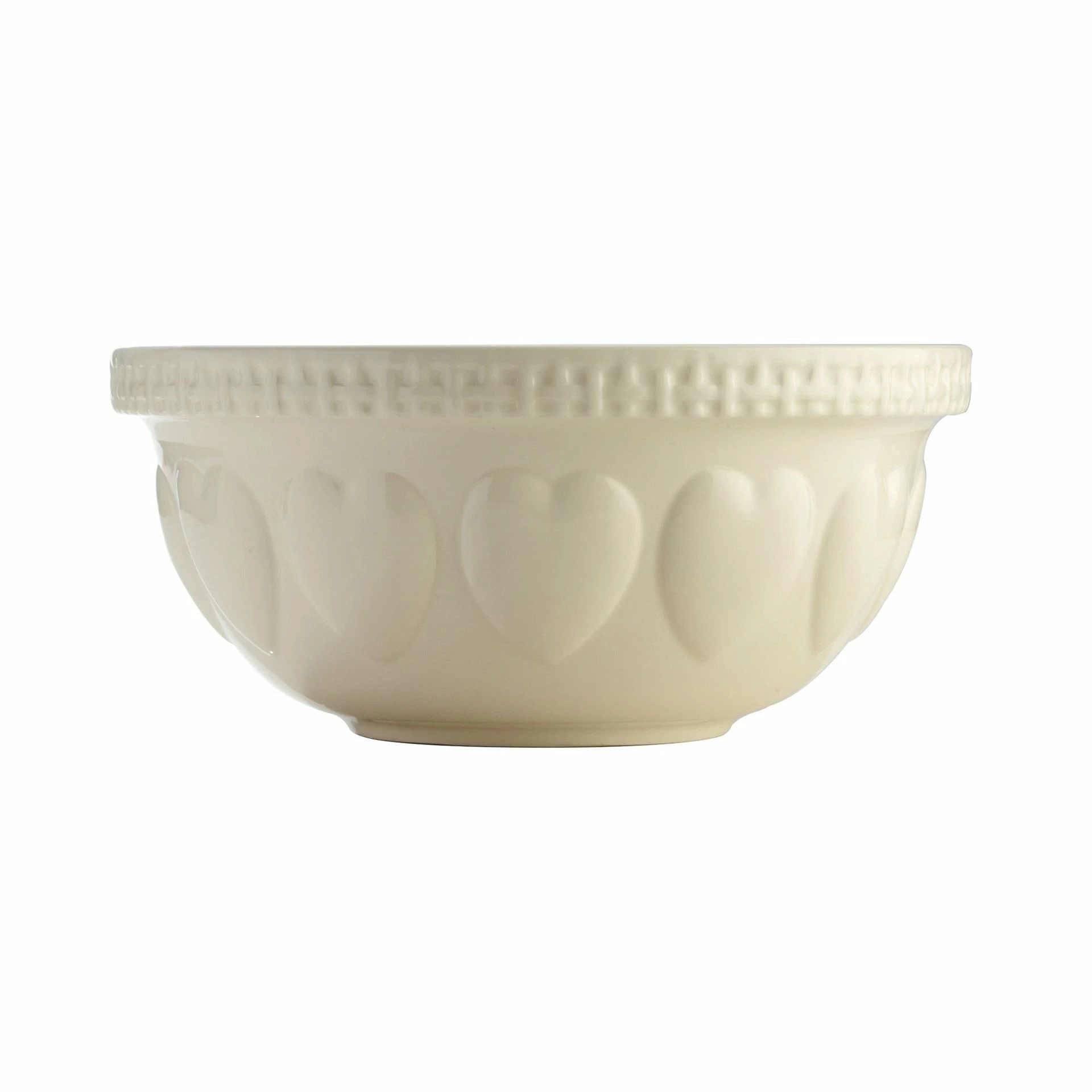 Mason Cash Hearts S12 (4.25 Qt) Mixing Bowl | Cream - Image 2