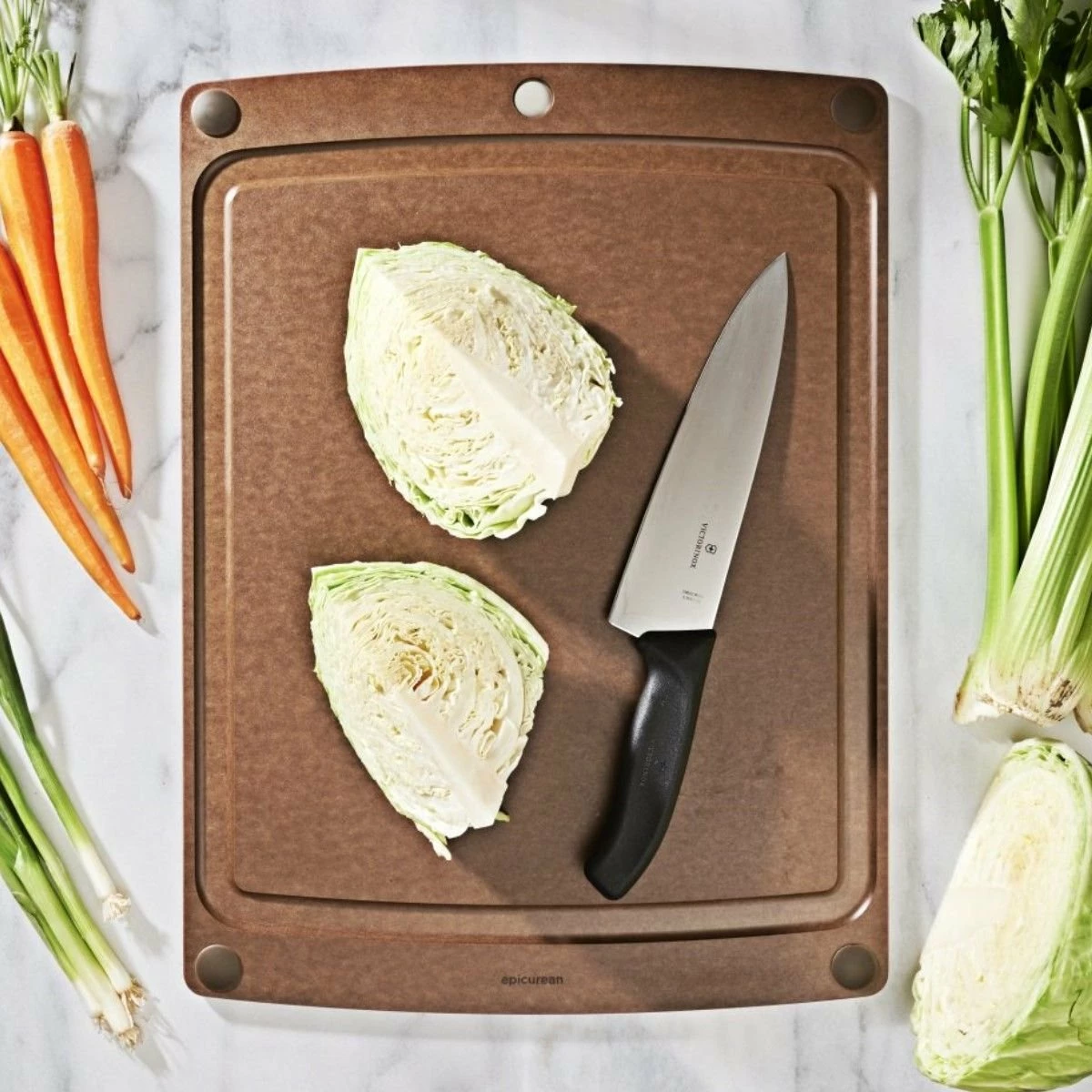Epicurean All-in-One Series Cutting Board 19.5" × 14.5" | Nutmeg/Brown - Image 3