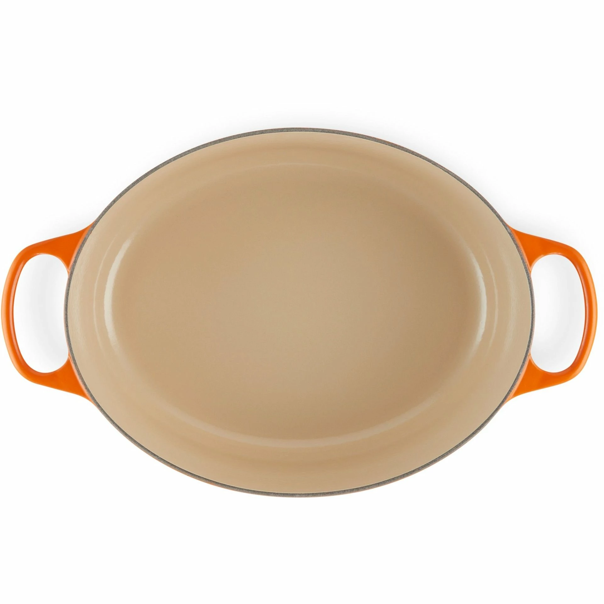 Le Creuset 9.5 Qt. Oval Signature Dutch Oven With Stainless Steel Knob | Flame Orange - Image 4
