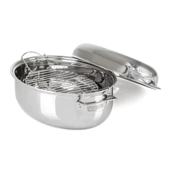 Viking 3-Ply 3-in-1 Stainless Steel 8.5-Quart Oval Roaster