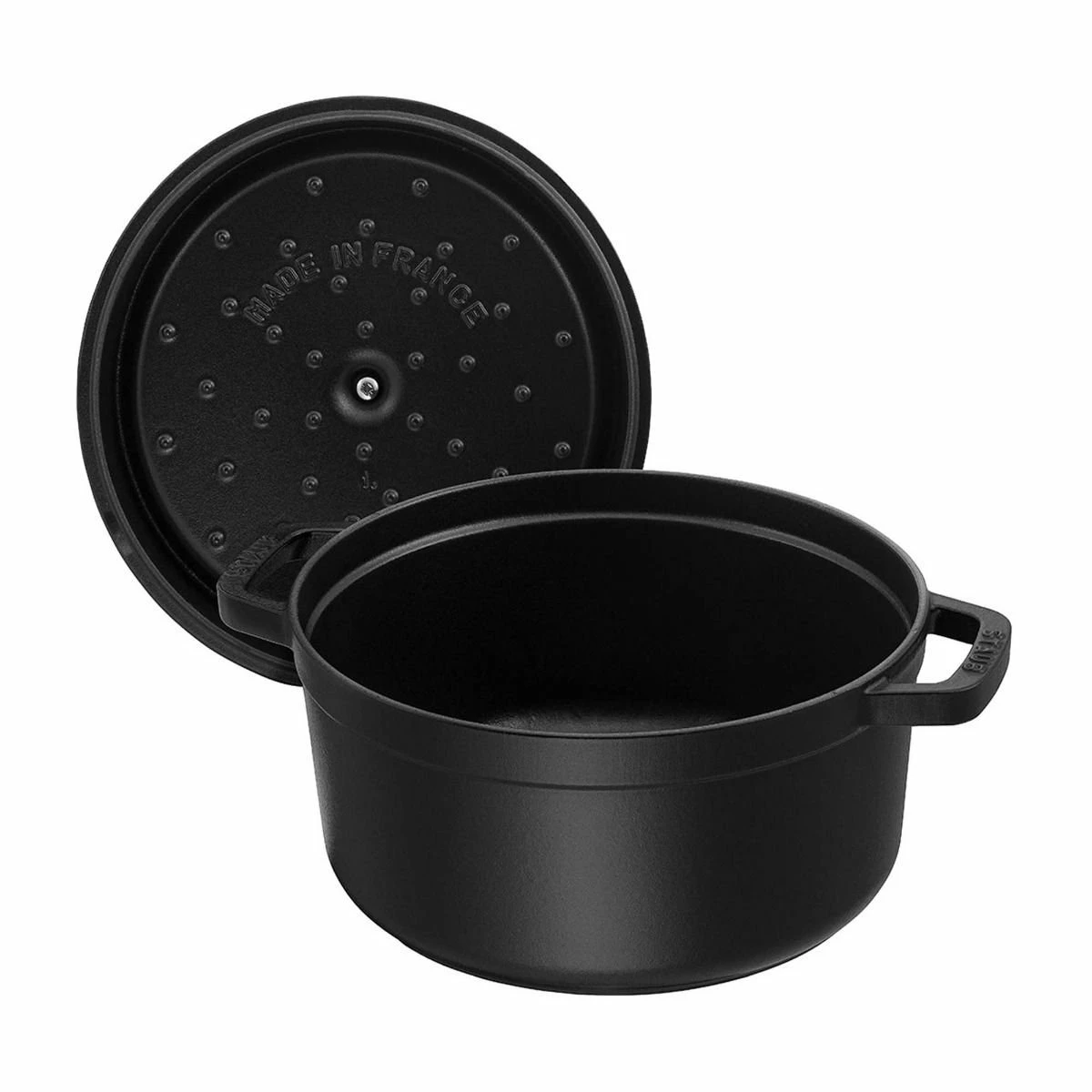 Staub 7 Qt. Round Cocotte/Dutch Oven | Matte Black - Image 2