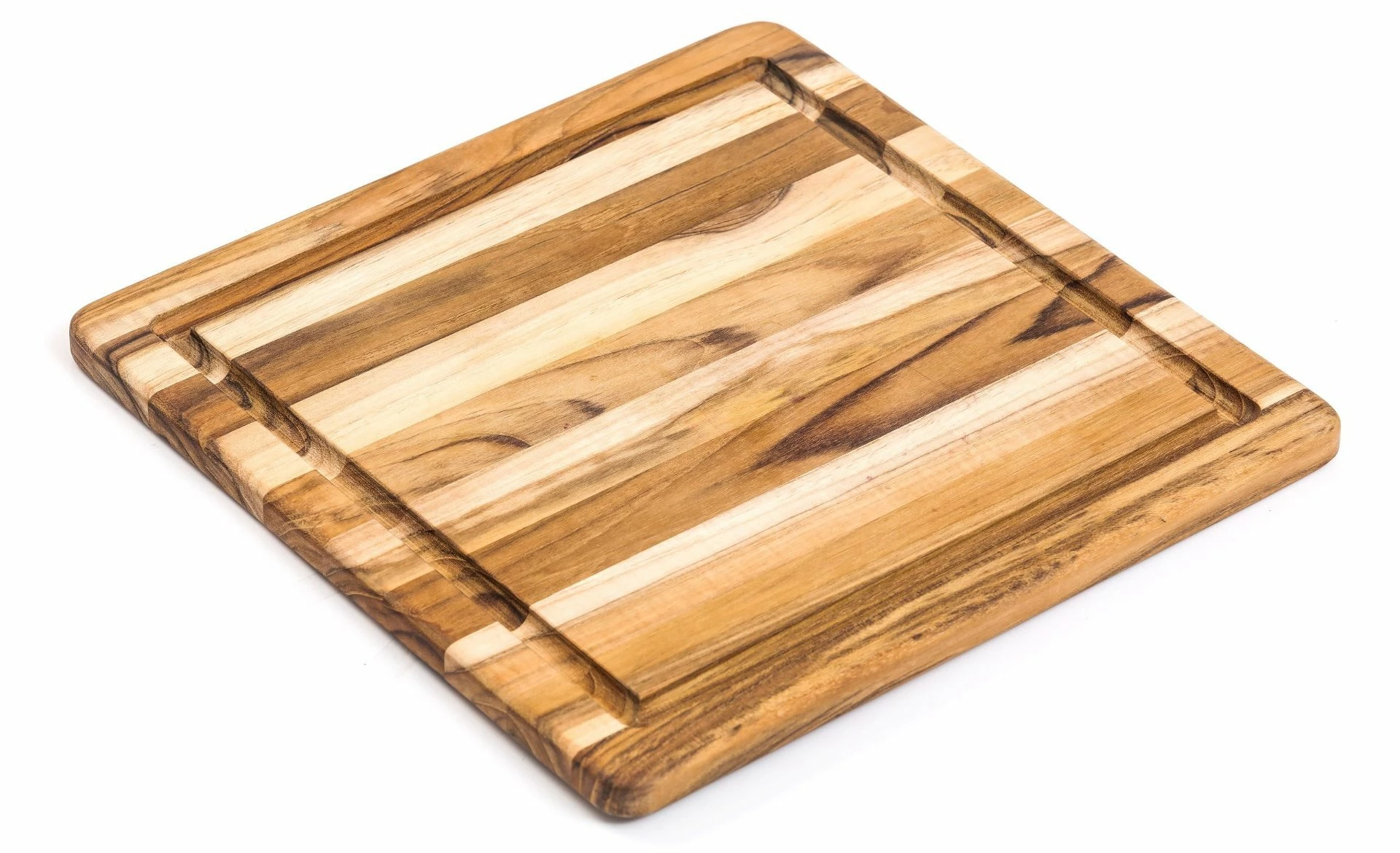 TeakHaus Edge Grain Cutting/Serving Board + Juice Canal (Square) | 11.75" X 11.75" X 0.5" - Image 2