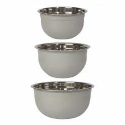 Danica Brands Now Designs By Danica Stainless Steel Mixing Bowls (Set Of 3) | Matte Fog