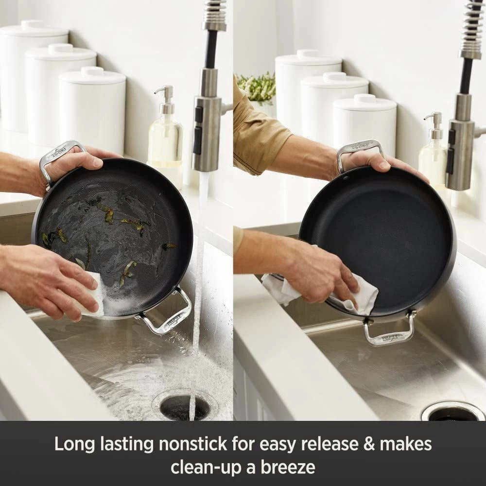 All-Clad HA1 Hard Anodized Nonstick 6 Qt. Dutch Oven With Acacia Wood Trivet & Spoon - Image 5