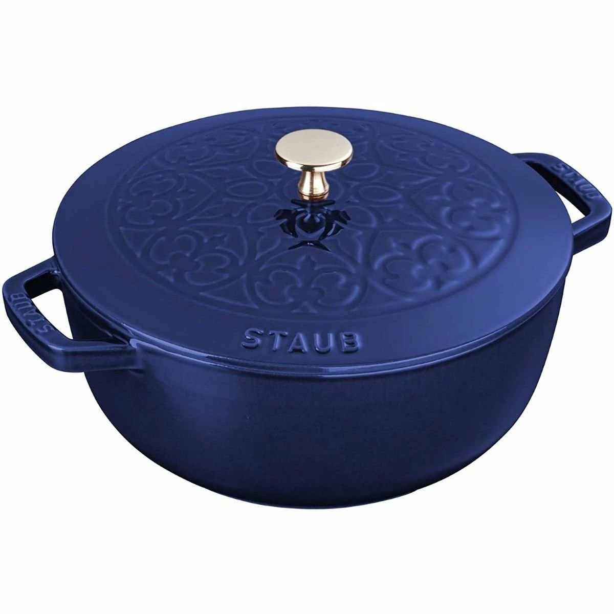 Staub 3.75 Qt Essential French Oven With Lilly Lid | Dark Blue