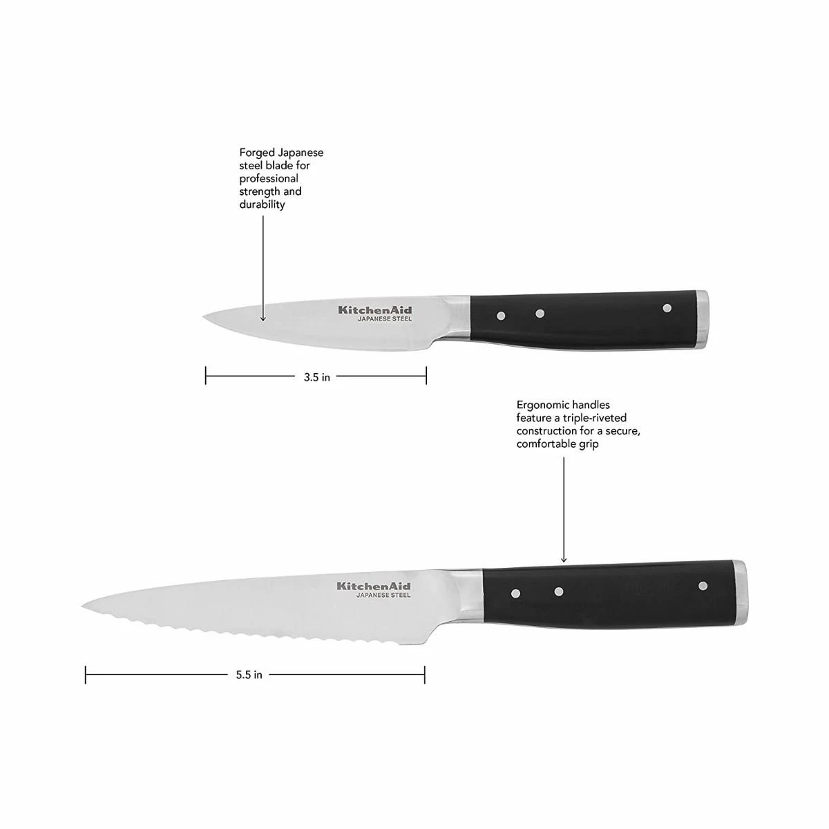 KitchenAid Non-Electrics KitchenAid Gourmet Forged 2-Piece Veggie Knife Set - Image 3