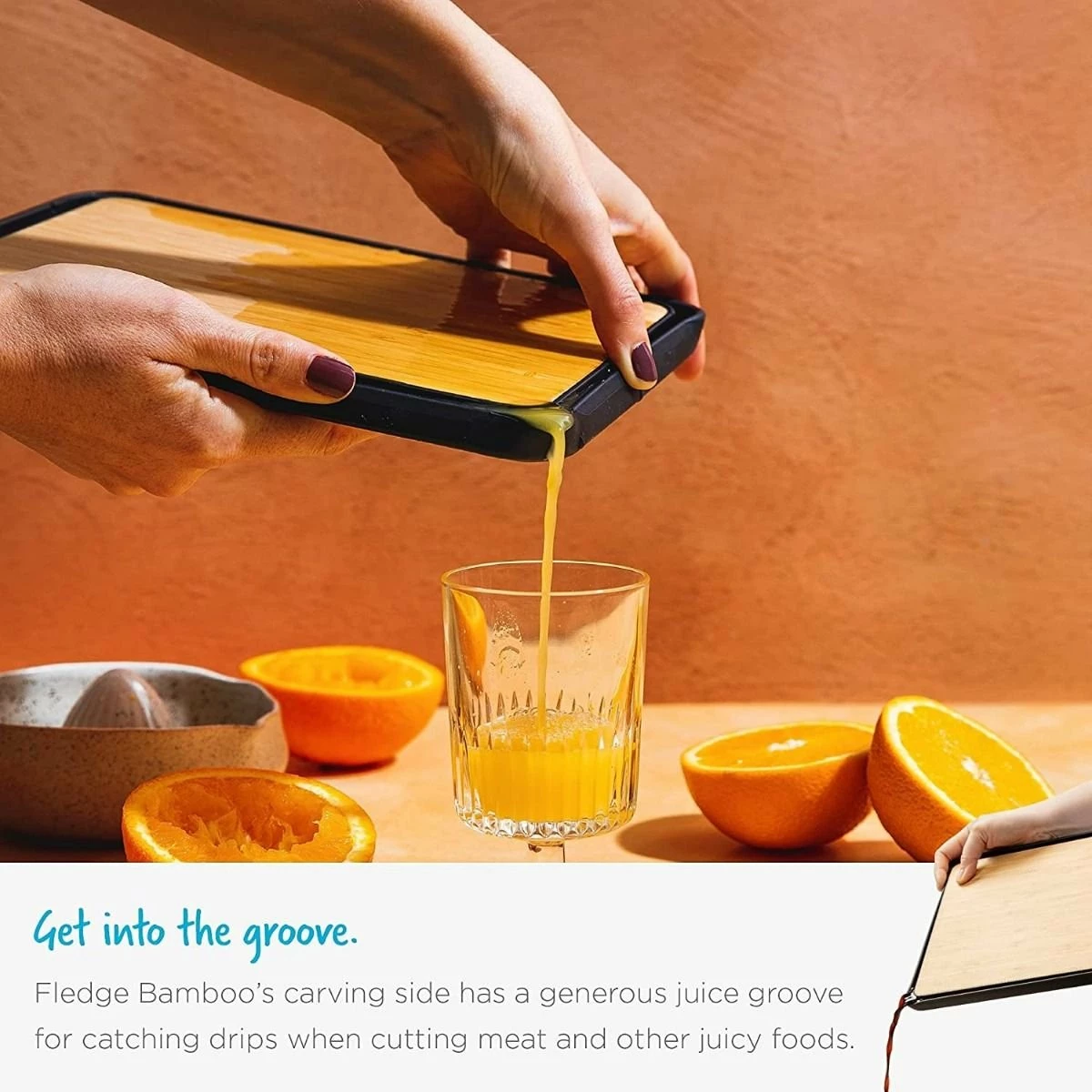 Dreamfarm Fledge Bamboo Cutting Board | 14" X 10" - Image 5