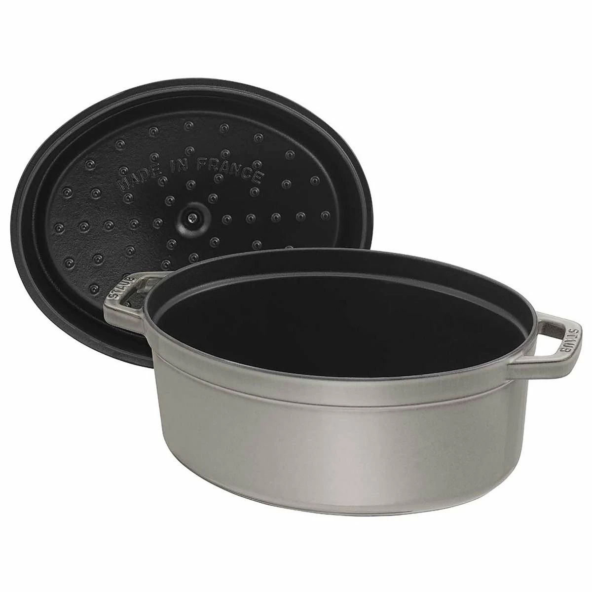 Staub 7 Qt. Oval Cocotte/Dutch Oven | Graphite Grey - Image 2