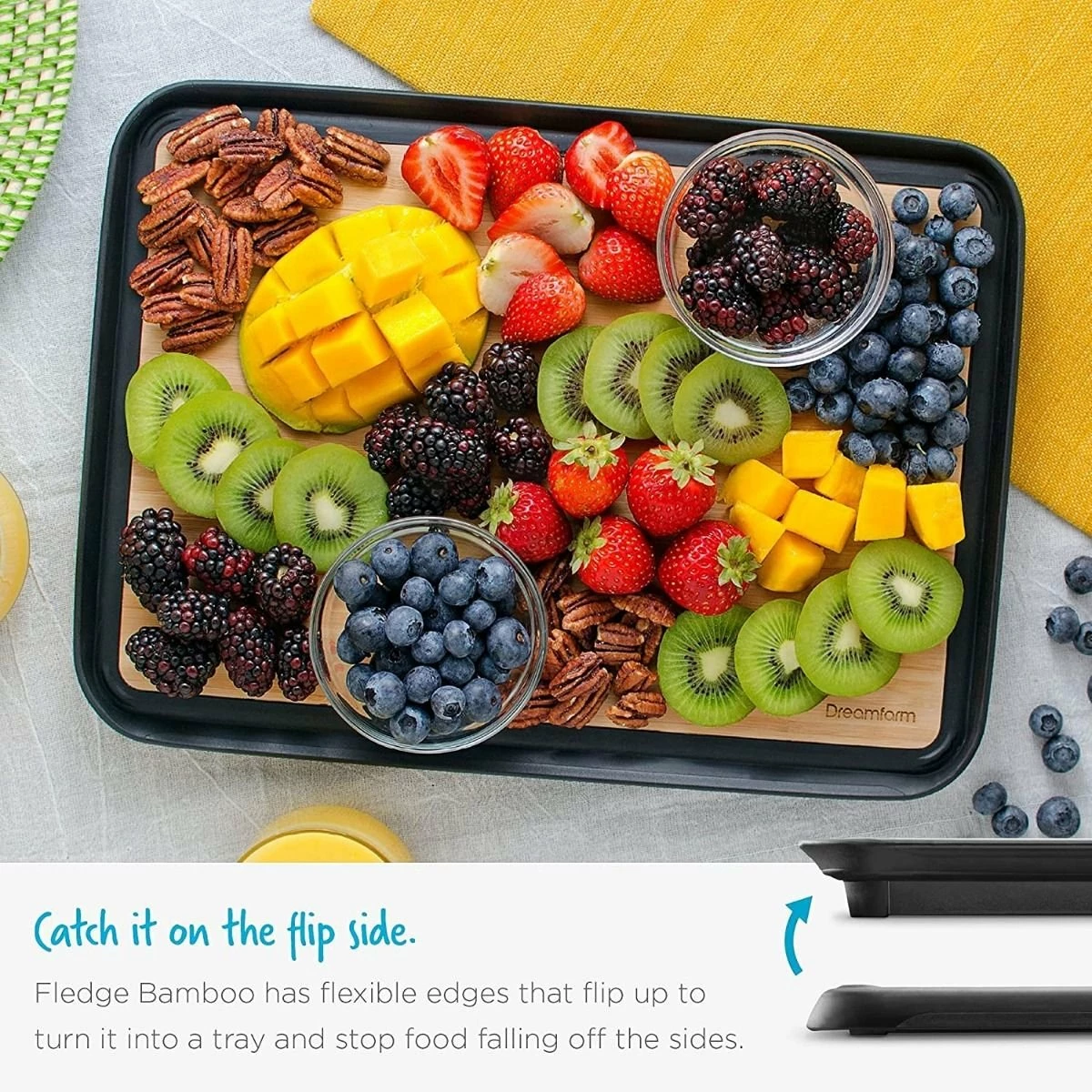 Dreamfarm Fledge Bamboo Cutting Board | 14" X 10" - Image 4