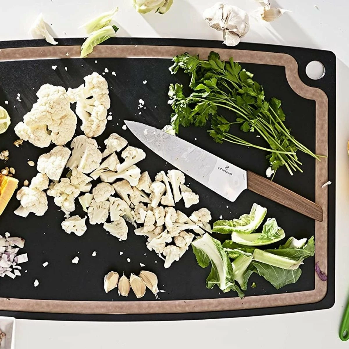 Epicurean Gourmet Series 27" × 17.5" Cutting Board | Slate & Natural - Image 3