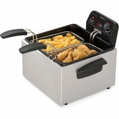 Presto® 5 Qt. Stainless Steel Dual Basket ProFry® Immersion Element Deep Fryer