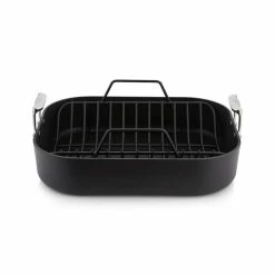 All-Clad HA1 Hard Anodized Nonstick Roaster & Rack | 13.6" X 16"