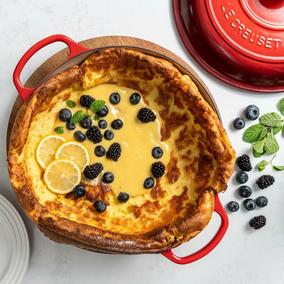 Le Creuset 3.5 Qt. Signature Enameled Cast Iron Braiser With Stainless Steel Knob | Cerise/Cherry Red - Image 5