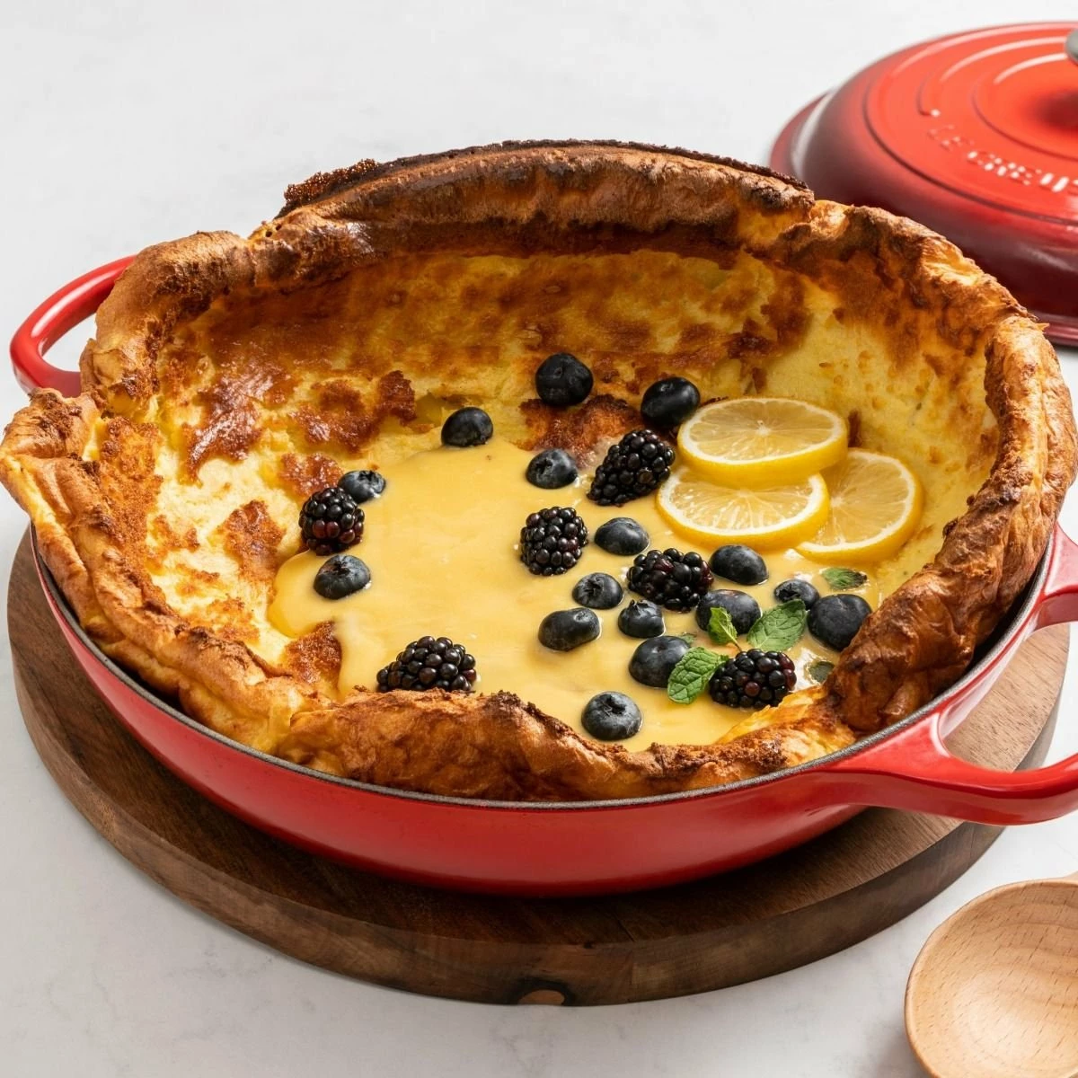 Le Creuset 3.5 Qt. Signature Enameled Cast Iron Braiser With Stainless Steel Knob | Cerise/Cherry Red - Image 6