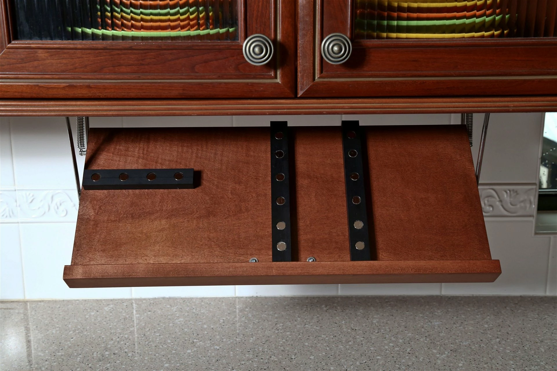 Drop Block Under Cabinet Knife Storage Rack - Large, Cherry - Image 2