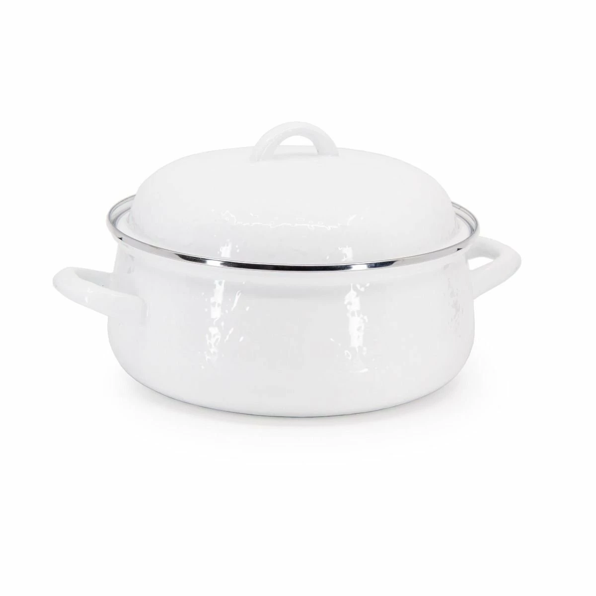 Golden Rabbit Enamelware 4 Qt. Dutch Oven | White