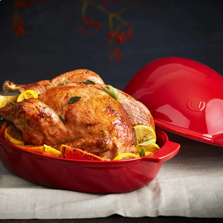 Emile Henry 4.5 Qt. Large Roaster | Burgundy - Image 3