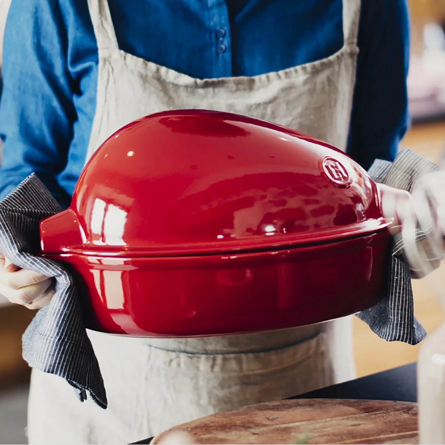 Emile Henry 4.5 Qt. Large Roaster | Burgundy - Image 2