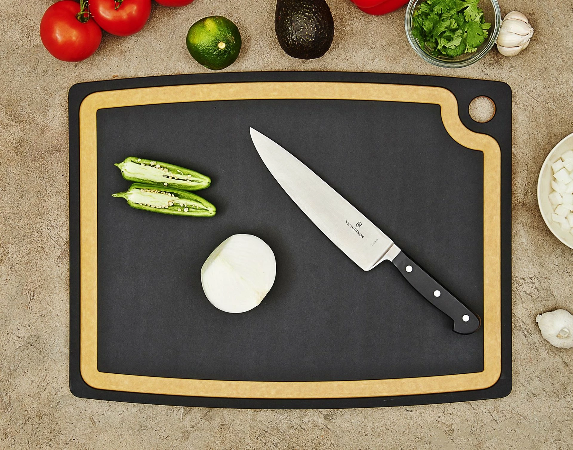 Epicurean Gourmet Series Cutting Board 19.5" X 15" Slate - Image 2