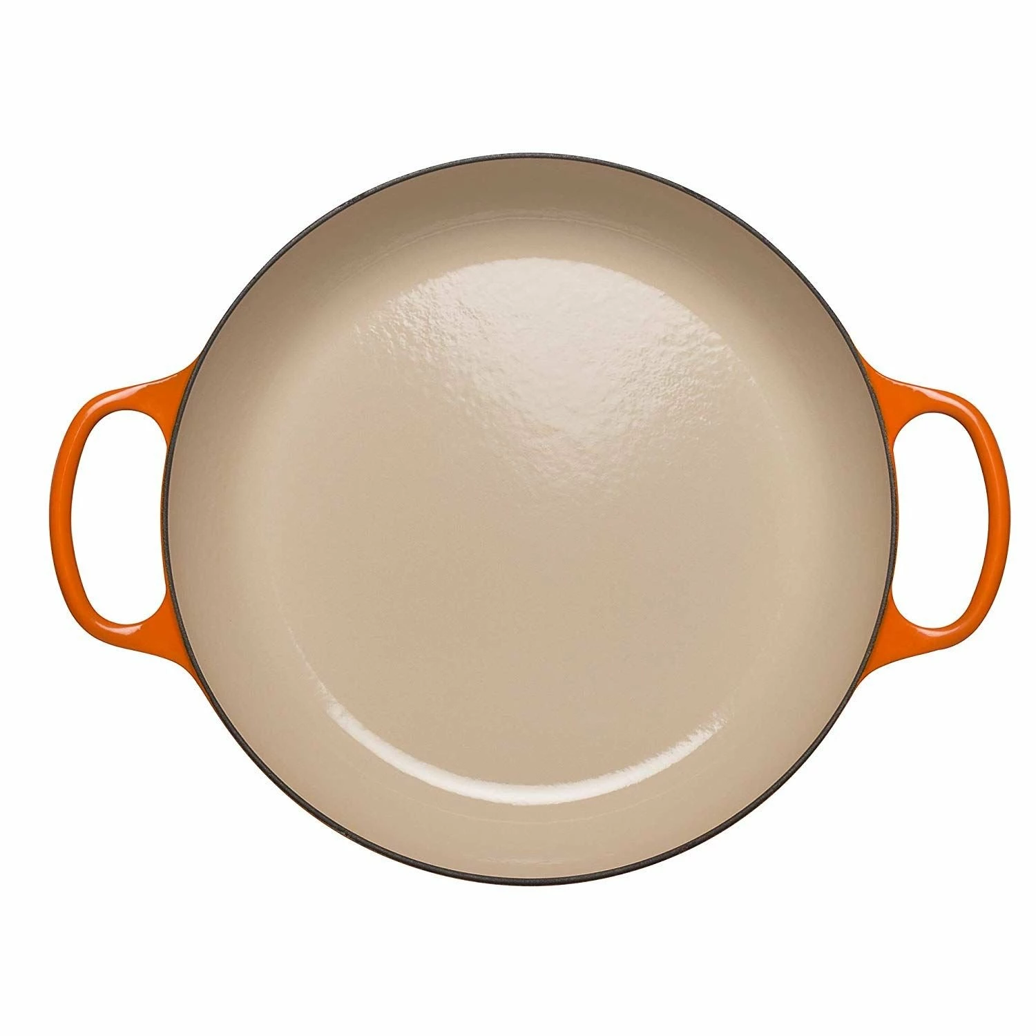 Le Creuset 2.25 Qt. Signature Enameled Cast Iron Braiser With Stainless Steel Knob | Flame Orange - Image 2
