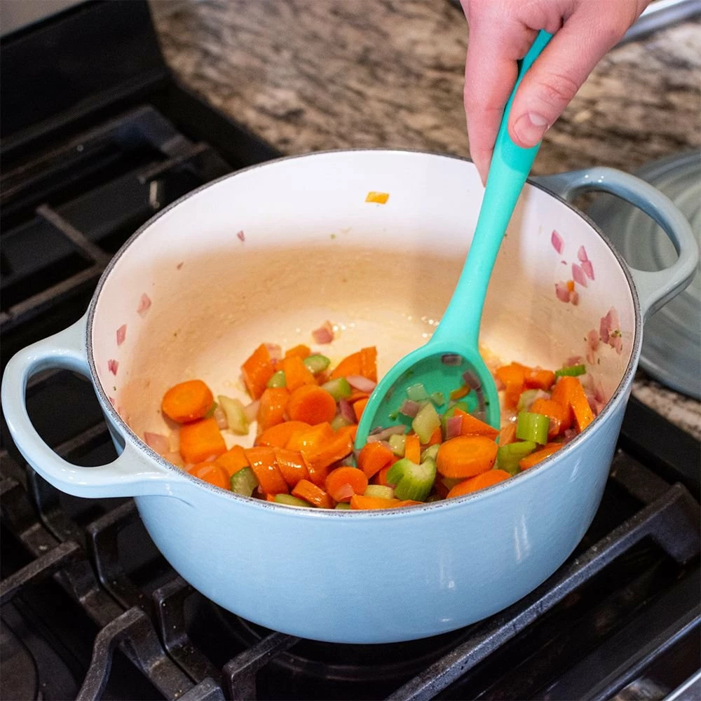 Le Creuset 4.5 Qt. Round Signature Dutch Oven With Stainless Steel Knob | Sea Salt - Image 7