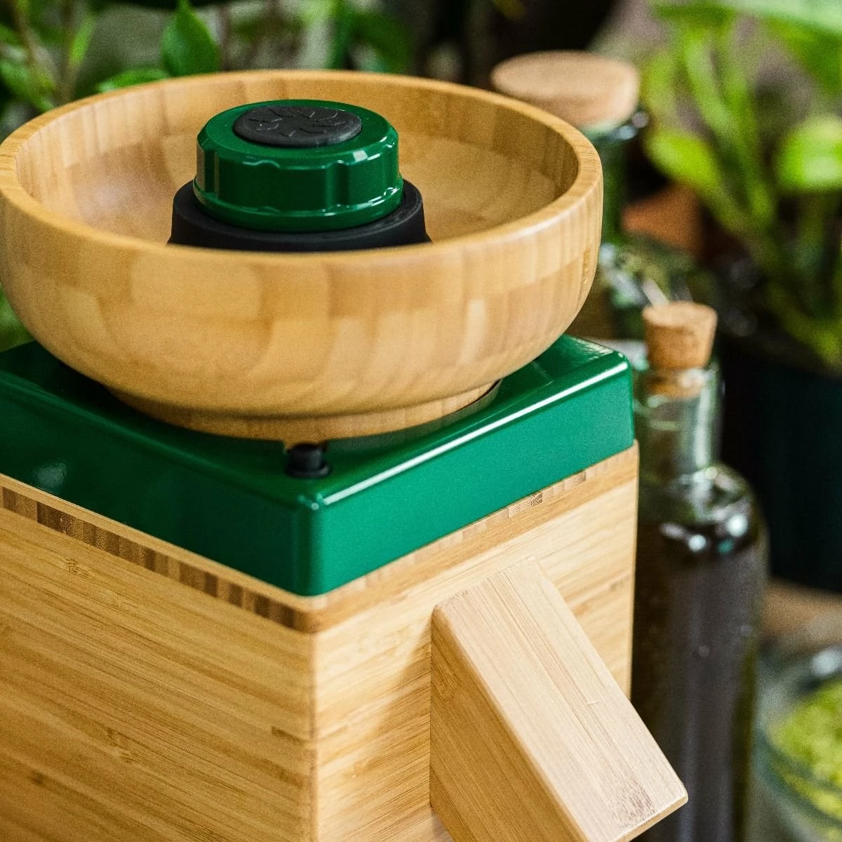 NutriMill Harvest Grain Mill | Forest Green + Cutting Board & Canister Bundle - Image 10