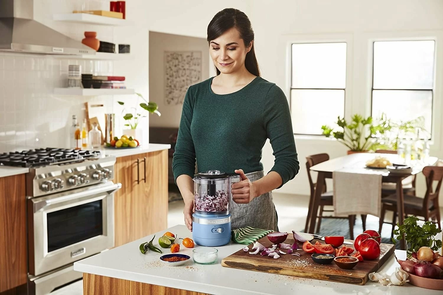 KitchenAid 5-Cup Cordless Food Chopper | Blue Velvet - Image 4