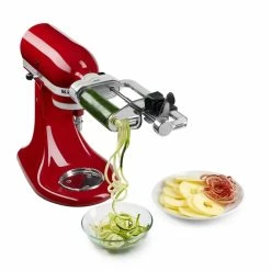 KitchenAid Spiralizer Attachment - Fits All KitchenAid Stand Mixer Models (Includes 2 Spiralizing Blades, 2 Slicing/Coring Blades, & 1 Peeling Blade)