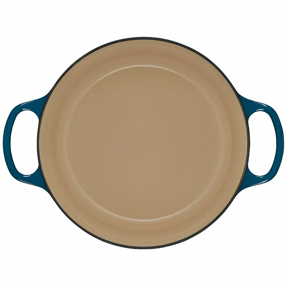Le Creuset 4.5 Qt. Round Signature Dutch Oven With Stainless Steel Knob | Deep Teal - Image 4