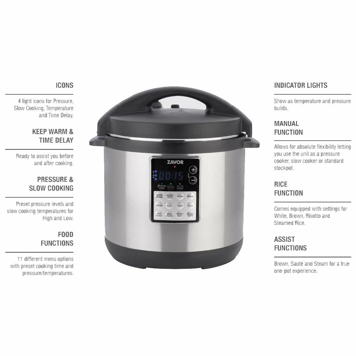 Zavor LUX™ Edge Multi-Cooker | 8 Qt. - Image 5