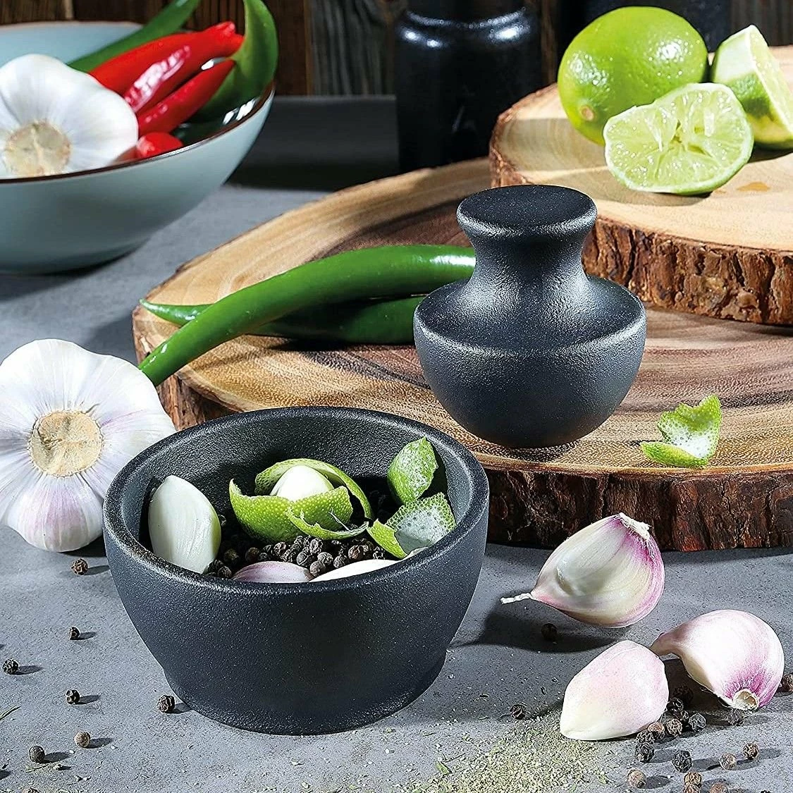 Frieling Manu Cast Iron Mortar & Pestle | 4" X 3" - Image 6