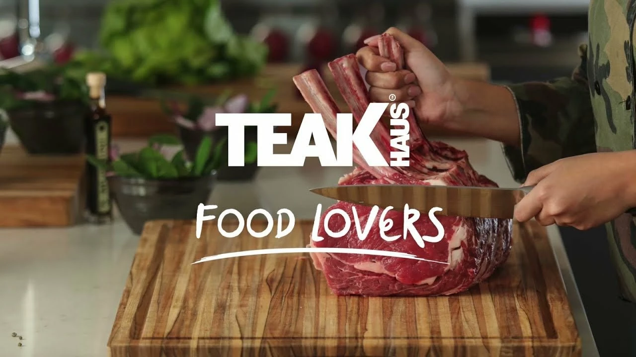 TeakHaus Herringbone End-Grain Cutting/Serving Board (Rectangle) | 14" X 10" X .9" - Image 3