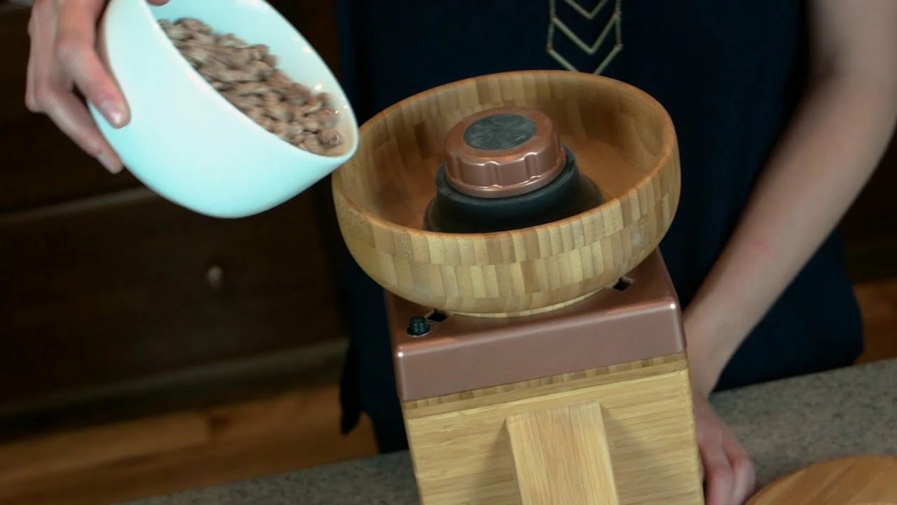 NutriMill Harvest Grain Mill | Pink + Cutting Board & Canister Bundle - Image 7