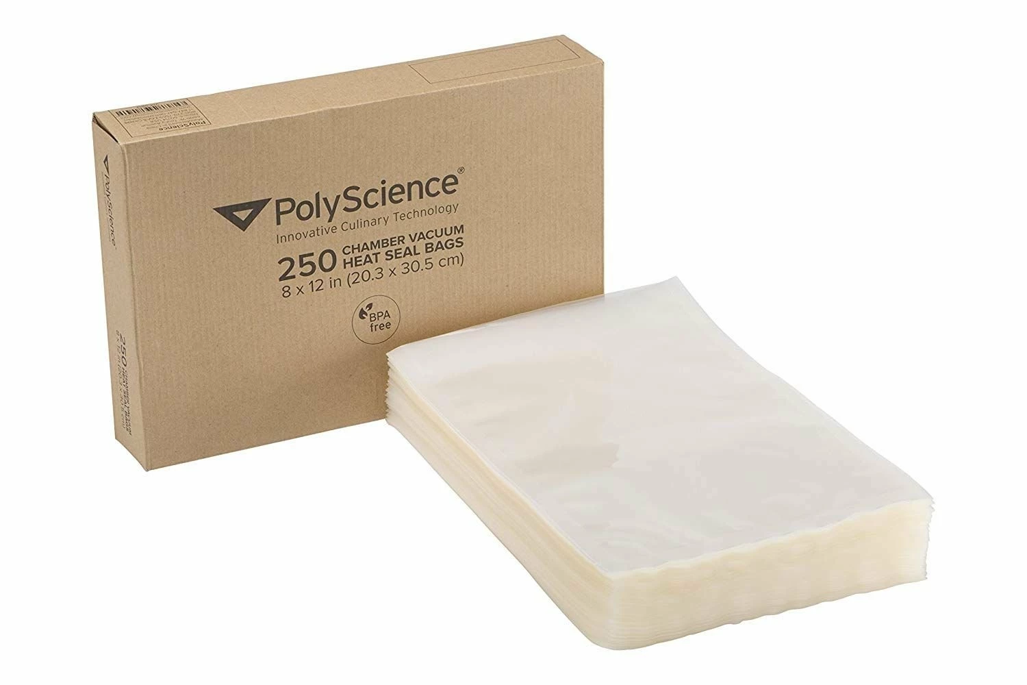 PolyScience 250 Ct Chamber Vacuum Sealer Cook-In Bags - 8" X 12"