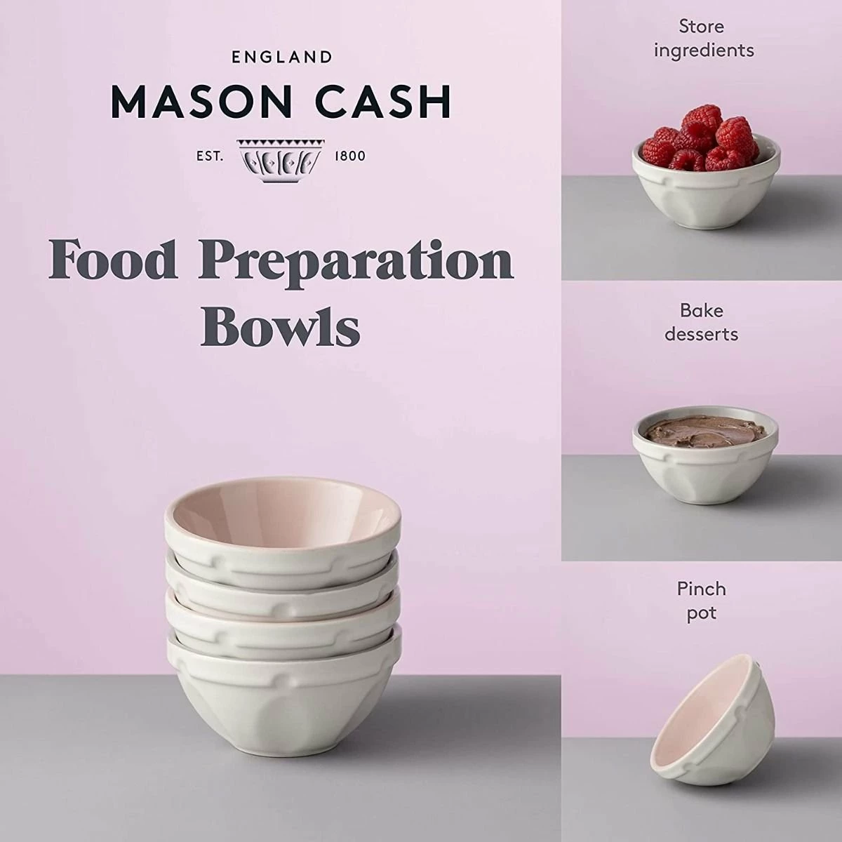 Mason Cash Innovative Kitchen Food Prep Bowls | Set Of 4 - Image 3
