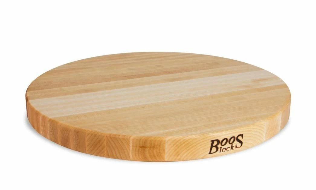 John Boos - 18" Round Cutting Board - Edge Grain - Maple